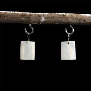 Pendiente Square earrings White